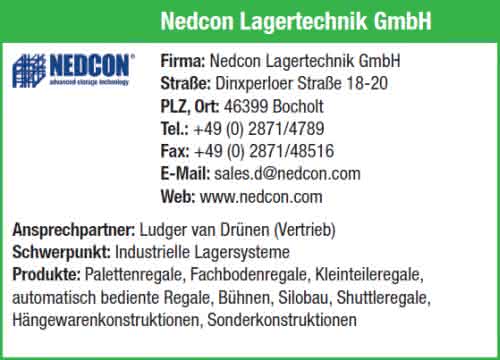 Lager- & Kommissioniertechnik: Nedcon Lagertechnik GmbH KP-Nedcon