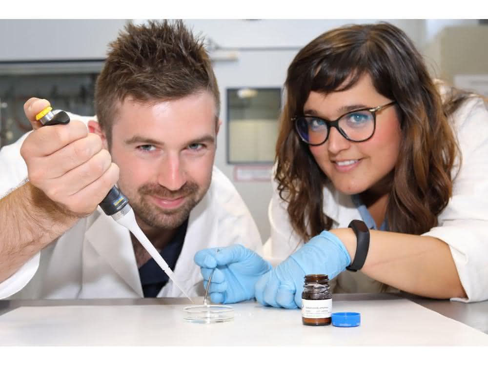 Dr. James Birrell und Dr. Patricia Rodríguez Maciá forschen an Hydrogenasen.