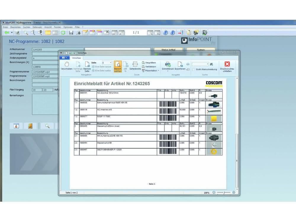 FactoryDirector data management system