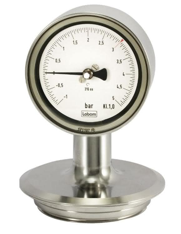 Das mechanische Druckmessgerät von Labom ist autoklavierbar. (Bild: Labom)