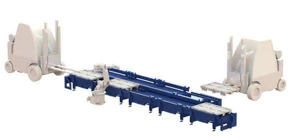 Production logistics and feeding technology for compact robot cells