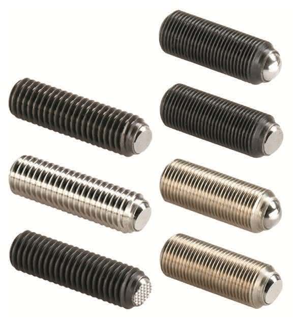 Ball pressure screws without head