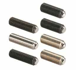 Ball pressure screws without head