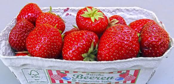 Schale mit Erdbeeren