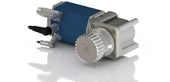 DC motors as well as bevel gearboxes and hub gearboxes