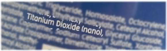 Nano-Kennzeichnung in der Zutatenliste von Sonnencreme Nano-Kennzeichnung in der Zutatenliste von Sonnencreme