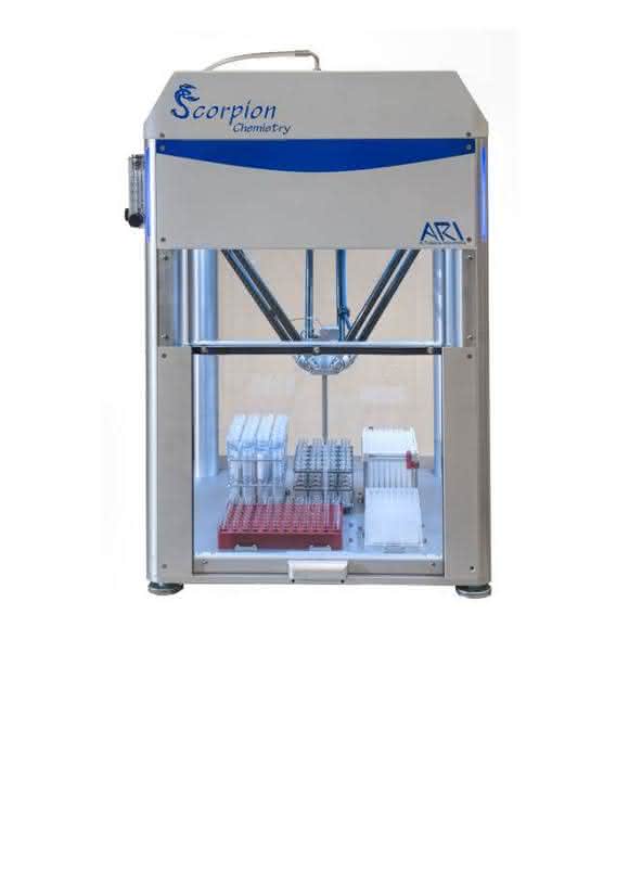 Der Hochgeschwindigkeitsdispenser „Scorpion“ von Art Robbins Instruments wurde als Sonderversion für die Anwendung im Chemielabor optimiert. (Bild: Dunn Labortechnik)