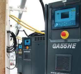 Kompressoren: Druckluftversorgung von Atlas-Copco im Brenner