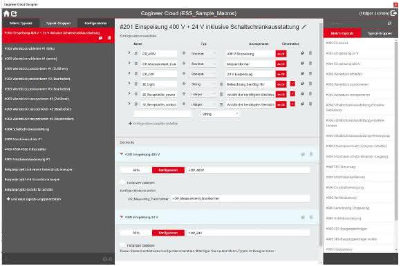 User interface in the Project Builder
