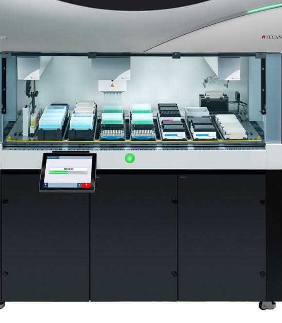 Fluent Gx Automation Workstation wurde von Tecan speziell entwickelt, um den strengen Anforderungen von klinischen und regulierten Laboratorien zu genügen. (Bild: Tecan) Fluent Gx Automation Workstation von Tecan