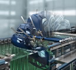 Rotational dip coating