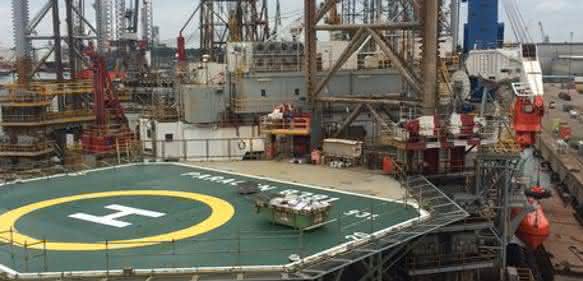 Lifting mechanism of the oil rig