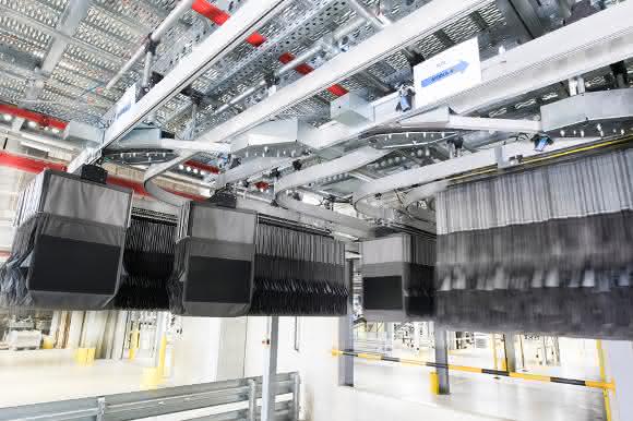 Dematic pocket sorting system