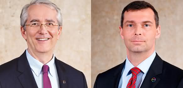 Patrick Thomas (links) und Dr. Markus Steilemann (rechts)