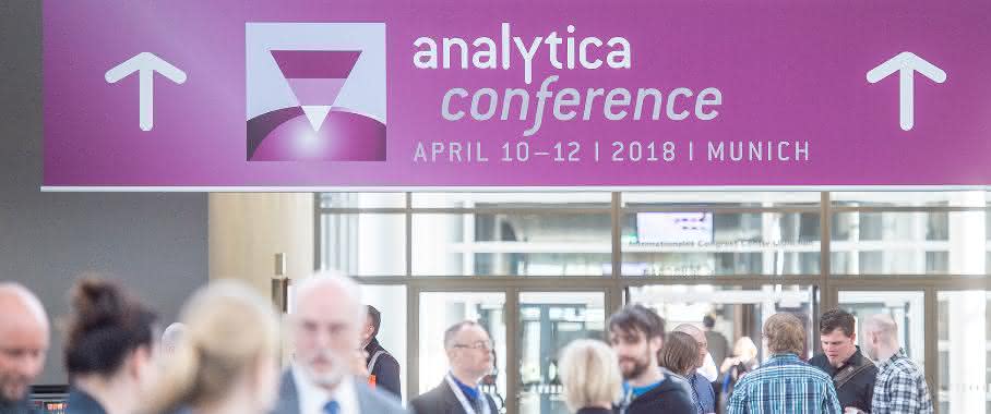 Zum Spitzenergebnis der Analytica 2018 trug auch die Analytica conference bei ... Eingangsbereich Analytica conference