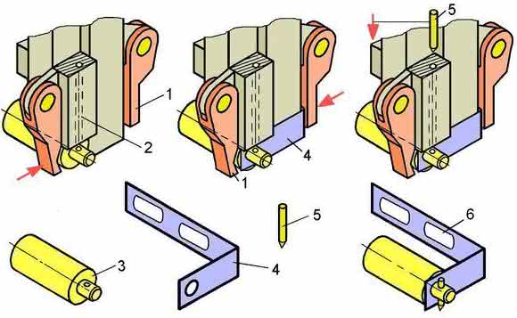 Assembly gripper for joining a switch shaft in the gripper