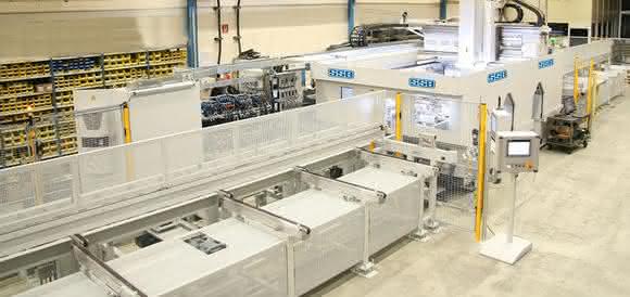 Machining center embedded in the production workflow