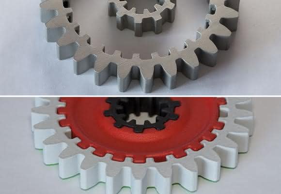 Metaker-modified hybrid gearwheel