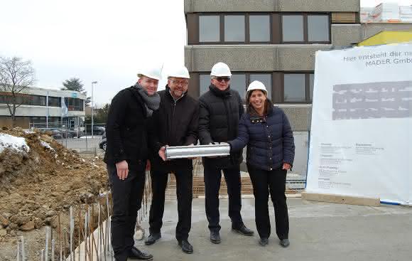Mader foundation stone laying