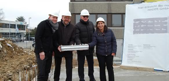 Mader foundation stone laying