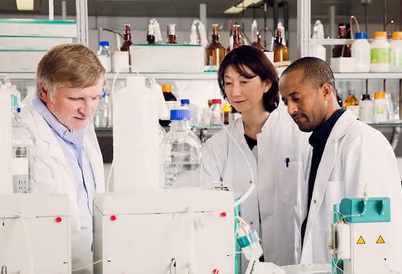 Prof. Schüth, Dr. Sakaguchi-Söder und Doktorand Abrha ... Prof. Schüth, Dr. Sakaguchi-Söder und Doktorand Abrha (v.l.)