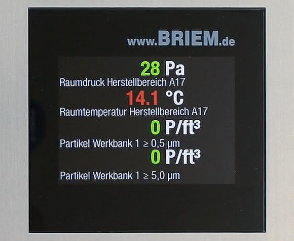 Multianzeige für Reinräume Multianzeige für Reinräume