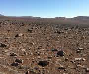 Feldforschung in Chile: Marsähnliche Landschaft in der chilenischen Atacama-Wüste, nahe der Probenentnahmestelle Yungay. (Bild: TU Berlin / Atacama-Project) Atacama-Wüste