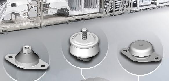 Damping elements for intralogistics
