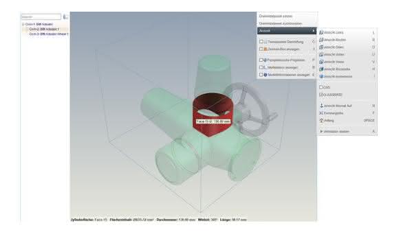 Webbasierter Viewer zeigt 3D-Modelle