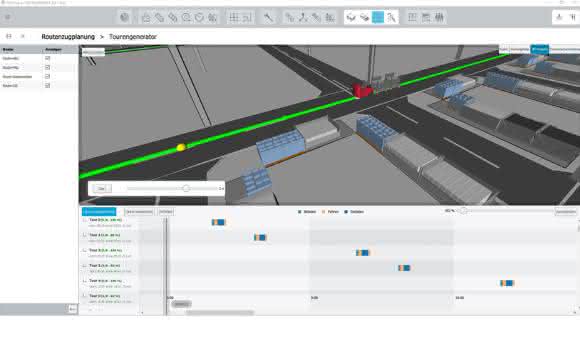 Simulation: Logistik im Digitalen Zwilling