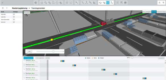 Simulation: Logistik im Digitalen Zwilling