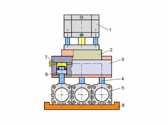 Bild 3 Mehrfachspanner mit Pneumatikantrieb Bild 3 Mehrfachspanner mit Pneumatikantrieb