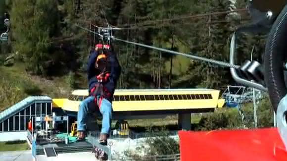 Endlage der Zipline