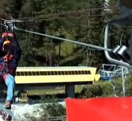 Endlage der Zipline Endlage der Zipline