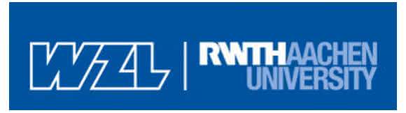 Werkzeugmaschinenlabor WZL der RWTH Aachen Werkzeugmaschinenlabor WZL der RWTH Aachen