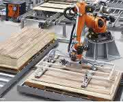 Handhabungslösung zum Aufnehmen mehrerer Holzbretter Handhabungslösung zum Aufnehmen mehrerer Holzbretter