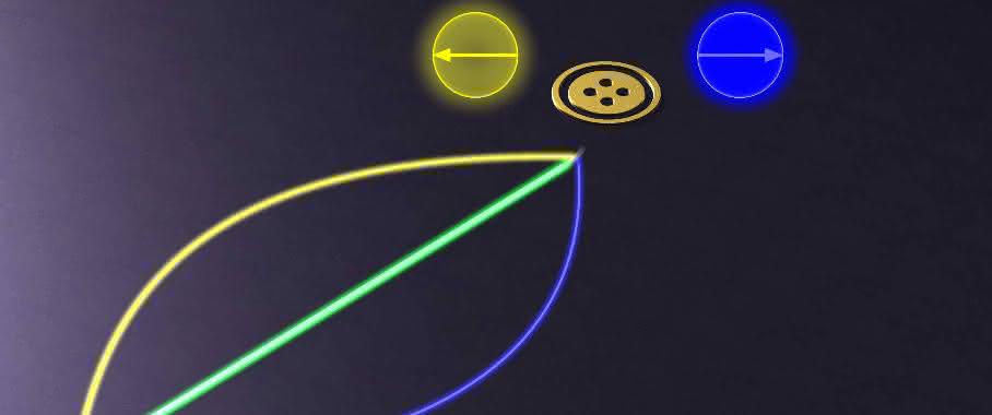 Schematische Darstellung von Quantenbits und ihren zwei Zuständen