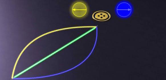 Schematische Darstellung von Quantenbits und ihren zwei Zuständen