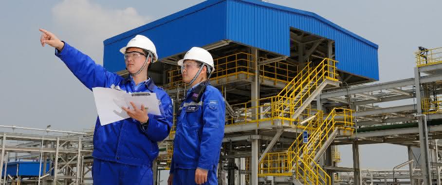 Produktionskomplex der BASF in Nanjing/China.