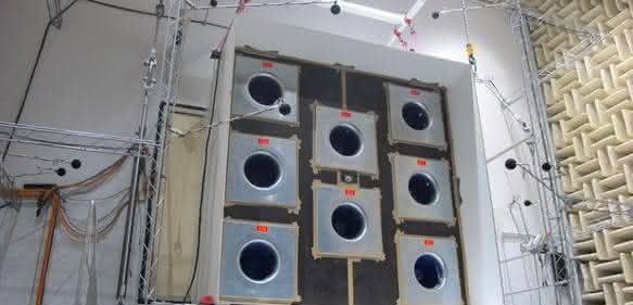 Ventilatorenwand in einem Klimazentralgerät