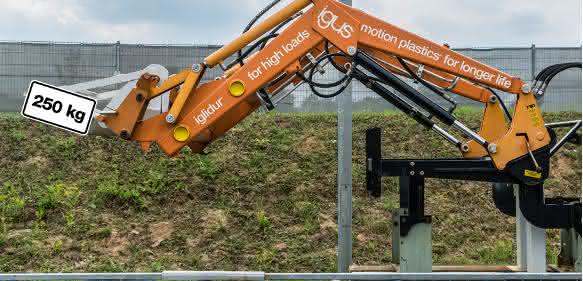 Igus-Frontlader-Prüfstand