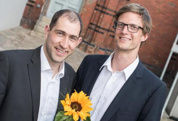 Dr. Ansgar Schmidt-Bleker (rechts), Dr. Jörn Winter (Links) vom Team Nebula Labs