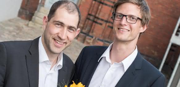 Dr. Ansgar Schmidt-Bleker (rechts), Dr. Jörn Winter (Links) vom Team Nebula Labs