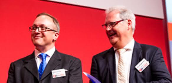 Oliver Hayden und Jan van den Boogaart bei der Preisverleihung