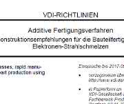 Excerpt from the new guideline on additive manufacturing processes. (Image: VDI)