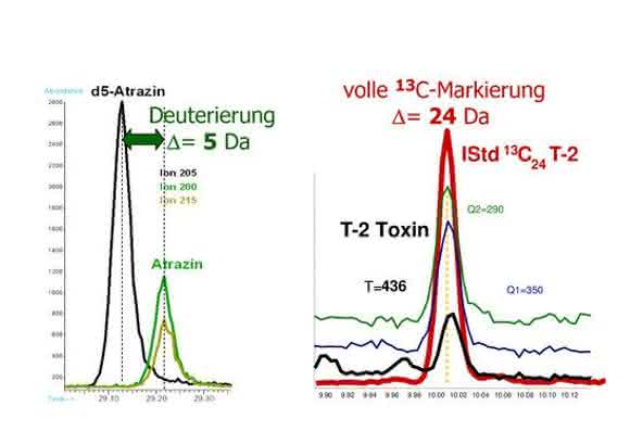 Retentionszeit-Shift durch Isotopeneffekt bei der Deuterierung
