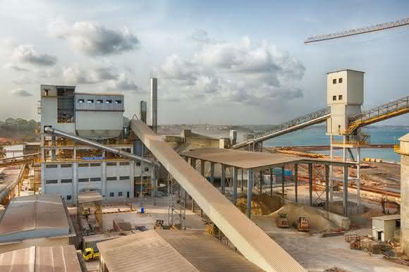 Ghacem-Werk in Takoradi, Ghana
