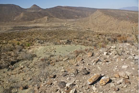 Landschaft in der Gegend von Paredon: Hier sind die Wissenschaftler im Rahmen von paläontologischen Untersuchungen auf Fossilien-Abdrücke gestoßen. (Bild: Wolfgang Stinnesbeck)