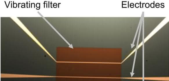 Filtermembran mit Gold-Elektroden