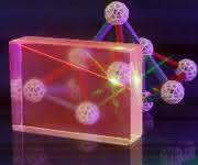Am neuen Zentrum soll erforscht werden, wie sich Glaseigenschaften verändern und so neue Funktionalitäten entstehen können – wie hier am Spezialglasblock mit besonderen optischen Eigenschaften und Gitter-Modell, an dem Glaschemiker der Universität Jena forschen. (Foto: Jan-Peter Kasper / FSU) Am neuen Zentrum soll erforscht werden, wie sich Glaseigenschaften verändern und so neue Funktionalitäten entstehen können – wie hier am Spezialglasblock mit besonderen optischen Eigenschaften und Gitter-Modell, an dem Glaschemiker der Universität Jena forschen. (Foto: Jan-Peter Kasper / FSU)
